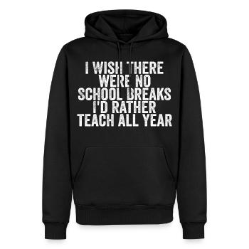 Leidenschaftliches Unterrichten: Schule das ganze Jahr über - Männer Premium Bio Hoodie - Schwarz - Vorne - Nico (187cm)
