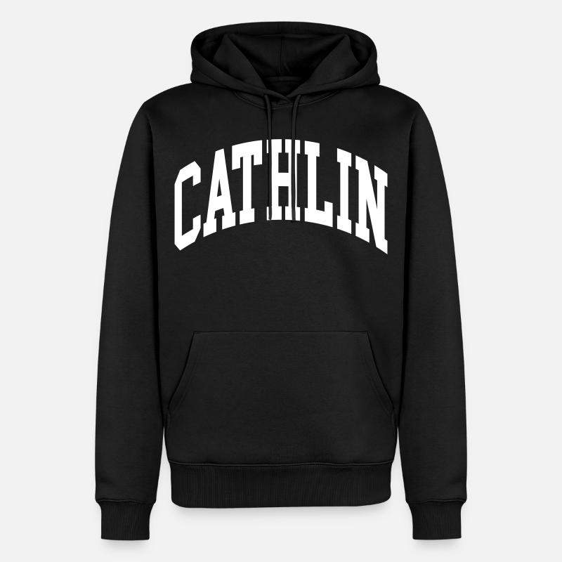 Cathlin - Männer Premium Bio Hoodie - Schwarz