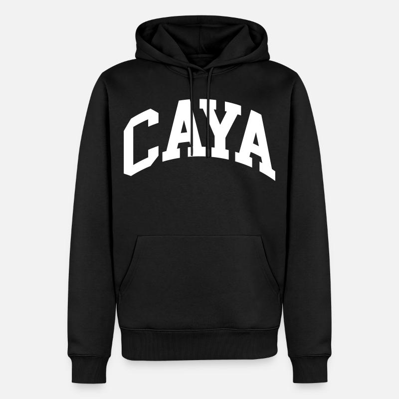 Caya - Männer Premium Bio Hoodie - Schwarz