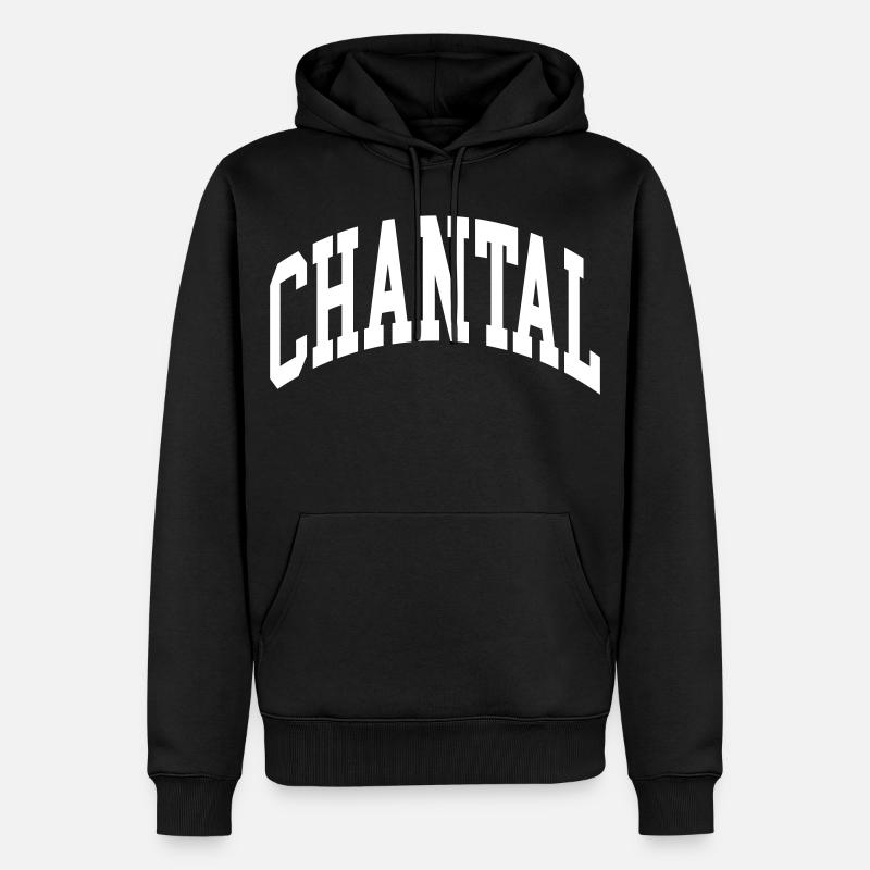 Chantal - Sweat à capuche Premium bio Homme - noir