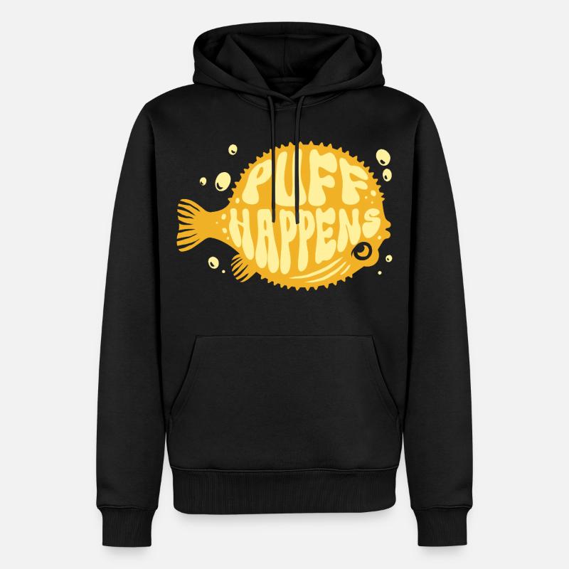 Le Poisson-Globe Suff Arrive - Sweat à capuche Premium bio Homme - noir