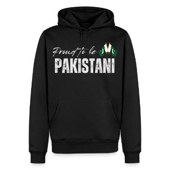 Fier Pakistanais, j’aime le Pakistan - Sweat à capuche Premium bio Homme - noir - Devant - Nico (187cm)