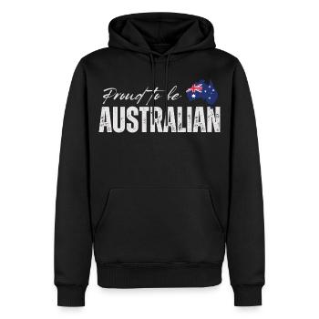 Stolzer Australier, australischer Patriot - Männer Premium Bio Hoodie - Schwarz - Vorne - Nico (187cm)