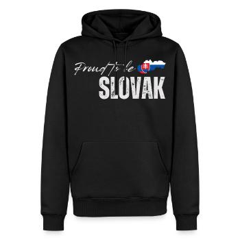 Stolzer Slowake, ich liebe die Slowakei - Männer Premium Bio Hoodie - Schwarz - Vorne - Nico (187cm)