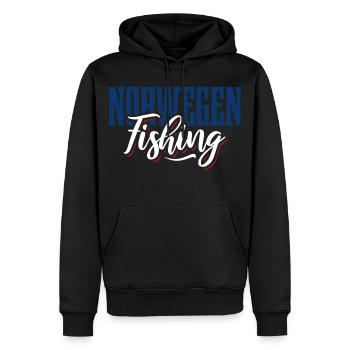 Norwegen Fishing - Angler Geschenk - Männer Premium Bio Hoodie - Schwarz - Vorne - Nico (187cm)