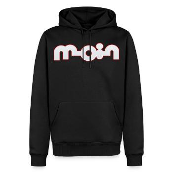 Hello - Men’s Premium Organic Hoodie - black - Front - Nico (187cm)