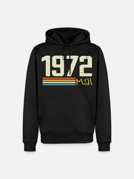 May 1972 - Men’s Premium Organic Hoodie - black