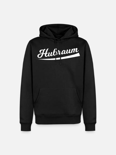 Hubraum Retro Schriftzug - Männer Premium Bio Hoodie - Schwarz