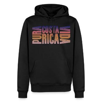 Costa Rica Pura Vida - Sweat à capuche Premium bio Homme - noir - Devant - Nico (187cm)
