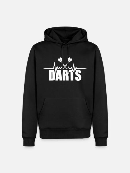 Darts heartbeat darts darts player - Men’s Premium Organic Hoodie - black