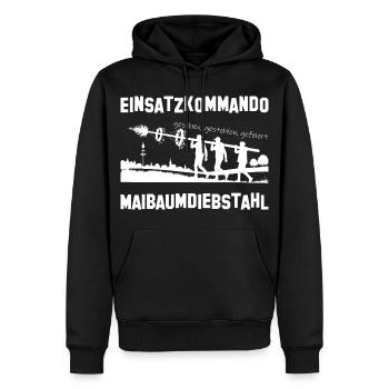 Einsatzkommando Maibaumdiebstahl Team Shirt - Männer Premium Bio Hoodie - Schwarz - Vorne - Nico (187cm)