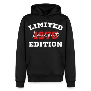 Limitierte Ausgabe 1976 Laurent Vintage - Männer Premium Bio Hoodie - Schwarz - Vorne - Nico (187cm)