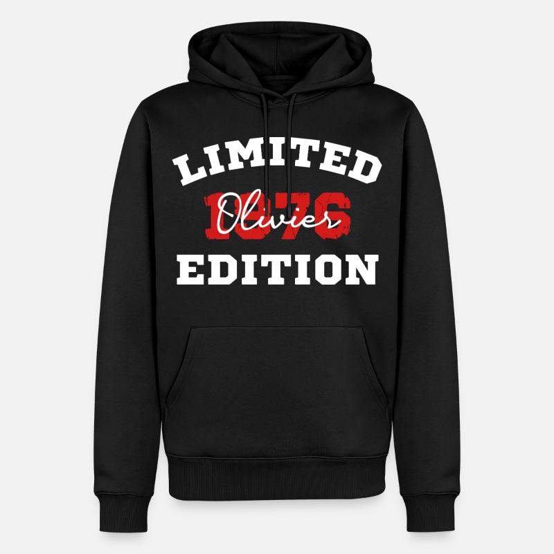 Edition Olivier Limited - Sweat à capuche Premium bio Homme - noir