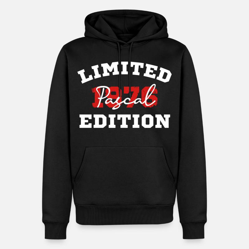 Edition Limitee Pascal 1976 - Sweat à capuche Premium bio Homme - noir