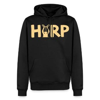 Harpenlyra Musikliebhaber-Grafik - Männer Premium Bio Hoodie - Schwarz - Vorne - Nico (187cm)