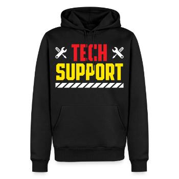 Service de réparation d’outils de l’équipe de support technique - Sweat à capuche Premium bio Homme - noir - Devant - Nico (187cm)