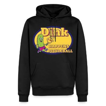 Pickleball Dink Happen, drôle d’amour du pickleball - Sweat à capuche Premium bio Homme - noir - Devant - Nico (187cm)