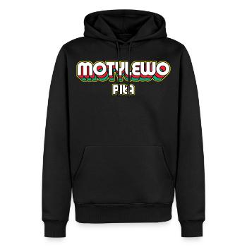 Schmetterlings-Piła. Name des Retro-Bezirks - Männer Premium Bio Hoodie - Schwarz - Vorne - Nico (187cm)