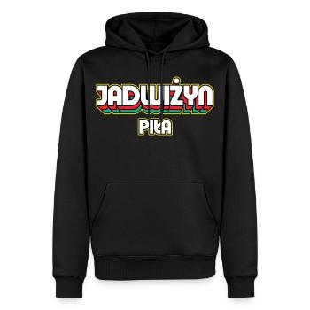 Jadwiżyn Piła. Name des Retro-Bezirks - Männer Premium Bio Hoodie - Schwarz - Vorne - Nico (187cm)