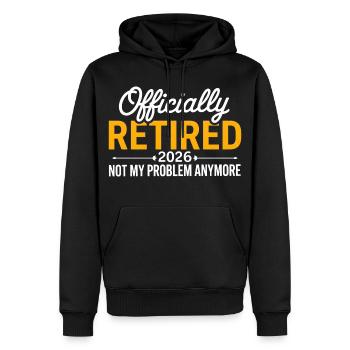 Retired 2026 Funny Retired Graphic Men Retirement - Sweat à capuche Premium bio Homme - noir - Devant - Nico (187cm)