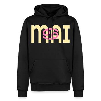 Geburtstag Mai - Sternzeichen Krebs - Männer Premium Bio Hoodie - Schwarz - Vorne - Nico (187cm)