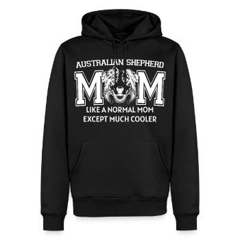 Fière maman australienne amoureuse du berger australien - Sweat à capuche Premium bio Homme - noir - Devant - Nico (187cm)