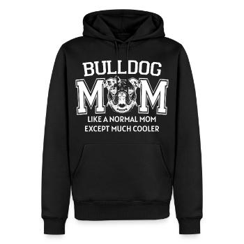 Maman Bulldog Fière Art de la Maman Anglaise Intimidatrice Mignonne - Sweat à capuche Premium bio Homme - noir - Devant - Nico (187cm)
