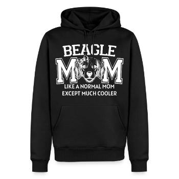 Maman Beagle Amatrice de chien Art mignon de chiot - Sweat à capuche Premium bio Homme - noir - Devant - Nico (187cm)