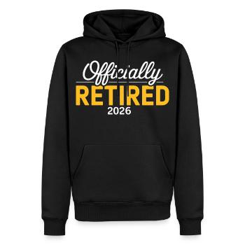 Retired 2026 Funny Retired Graphic Men Retirement - Sweat à capuche Premium bio Homme - noir - Devant - Nico (187cm)