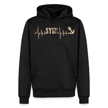 Nordsee INSEL SYLT Wattenmeer Lustiges - Männer Premium Bio Hoodie - Schwarz - Vorne - Nico (187cm)