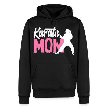 Karate Mama Kampfsport Mutter Kämpferin Frauen - Männer Premium Bio Hoodie - Schwarz - Vorne - Nico (187cm)