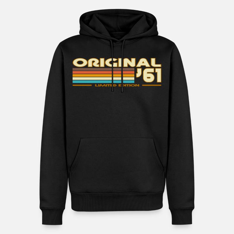 1961 - Männer Premium Bio Hoodie - Schwarz