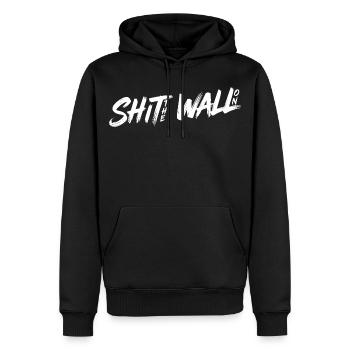 Shit the wall on - Männer Premium Bio Hoodie - Schwarz - Vorne - Nico (187cm)