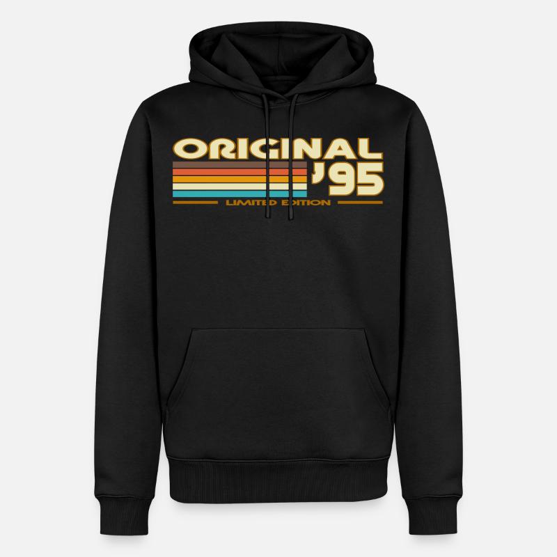 1995 - Sweat à capuche Premium bio Homme - noir