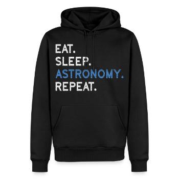 Eat Sleep Astronomy Repeat - Men’s Premium Organic Hoodie - black - Front - Nico (187cm)