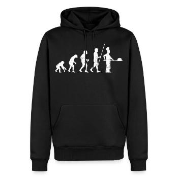 Baker Evolution Distressed Look - Men’s Premium Organic Hoodie - black - Front - Nico (187cm)