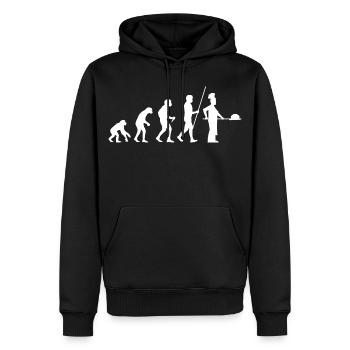 Évolution de Baker - Sweat à capuche Premium bio Homme - noir - Devant - Nico (187cm)