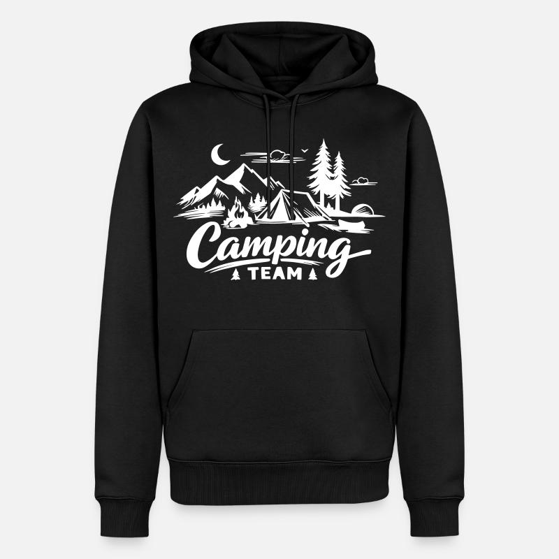 L’équipe du camping - Sweat à capuche Premium bio Homme - noir