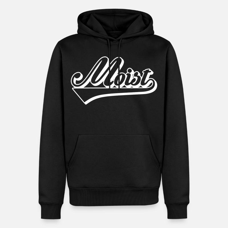 Mobiz Retro Script Logo - Männer Premium Bio Hoodie - Schwarz