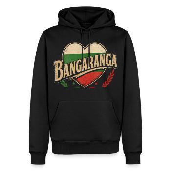 Bangaranga bulgare - Sweat à capuche Premium bio Homme - noir - Devant - Nico (187cm)