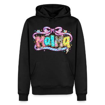 Mom Gift: Retro Mama Visual and Glitter - Men’s Premium Organic Hoodie - black - Front - Nico (187cm)