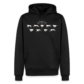 Les Bodegueros courent comme le vent - Sweat à capuche Premium bio Homme - noir - Devant - Nico (187cm)