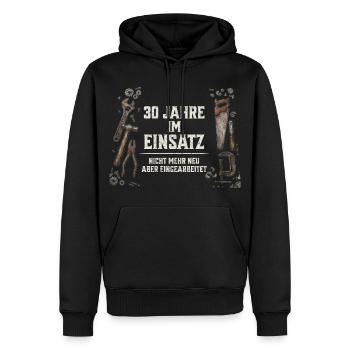 30. Geburtstag Handwerker Geschenk Werkzeug Spruch - Männer Premium Bio Hoodie - Schwarz - Vorne - Nico (187cm)