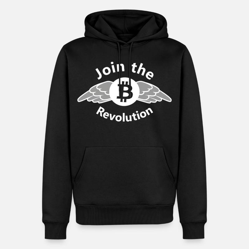 BitWings Revolution - Männer Premium Bio Hoodie - Schwarz