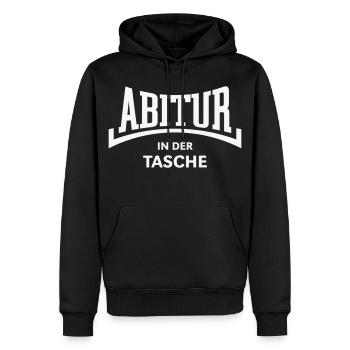 Abitur – In Der Tasche (Abiturient Abi Konkav W) - Männer Premium Bio Hoodie - Schwarz - Vorne - Nico (187cm)