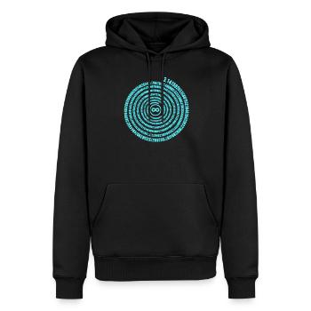 Irrationale Zahl Pi Symbol Unendlichkeit Helix - Männer Premium Bio Hoodie - Schwarz - Vorne - Nico (187cm)