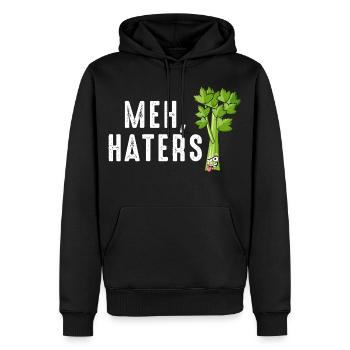 Bof, Tee des détracteurs du céleri - Sweat à capuche Premium bio Homme - noir - Devant - Nico (187cm)