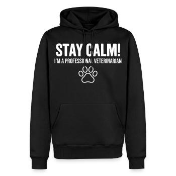 Stay calm veterinarian - Männer Premium Bio Hoodie - Schwarz - Vorne - Nico (187cm)