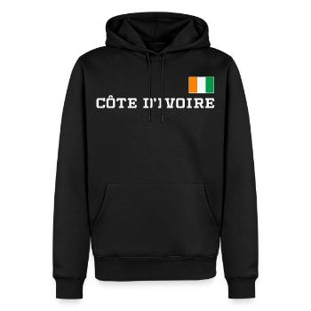 Ivory Coast Pride Cote D'Ivoire Heritage Elephant - Sweat à capuche Premium bio Homme - noir - Devant - Nico (187cm)