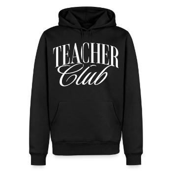 Teacher Club - Männer Premium Bio Hoodie - Schwarz - Vorne - Nico (187cm)